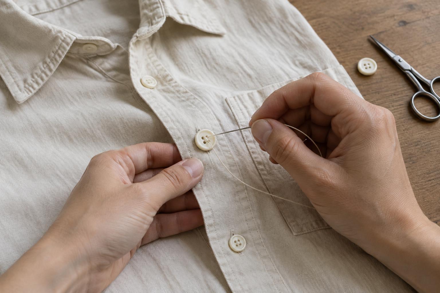 How to Replace a Missing Button Without Stressing the Fabric